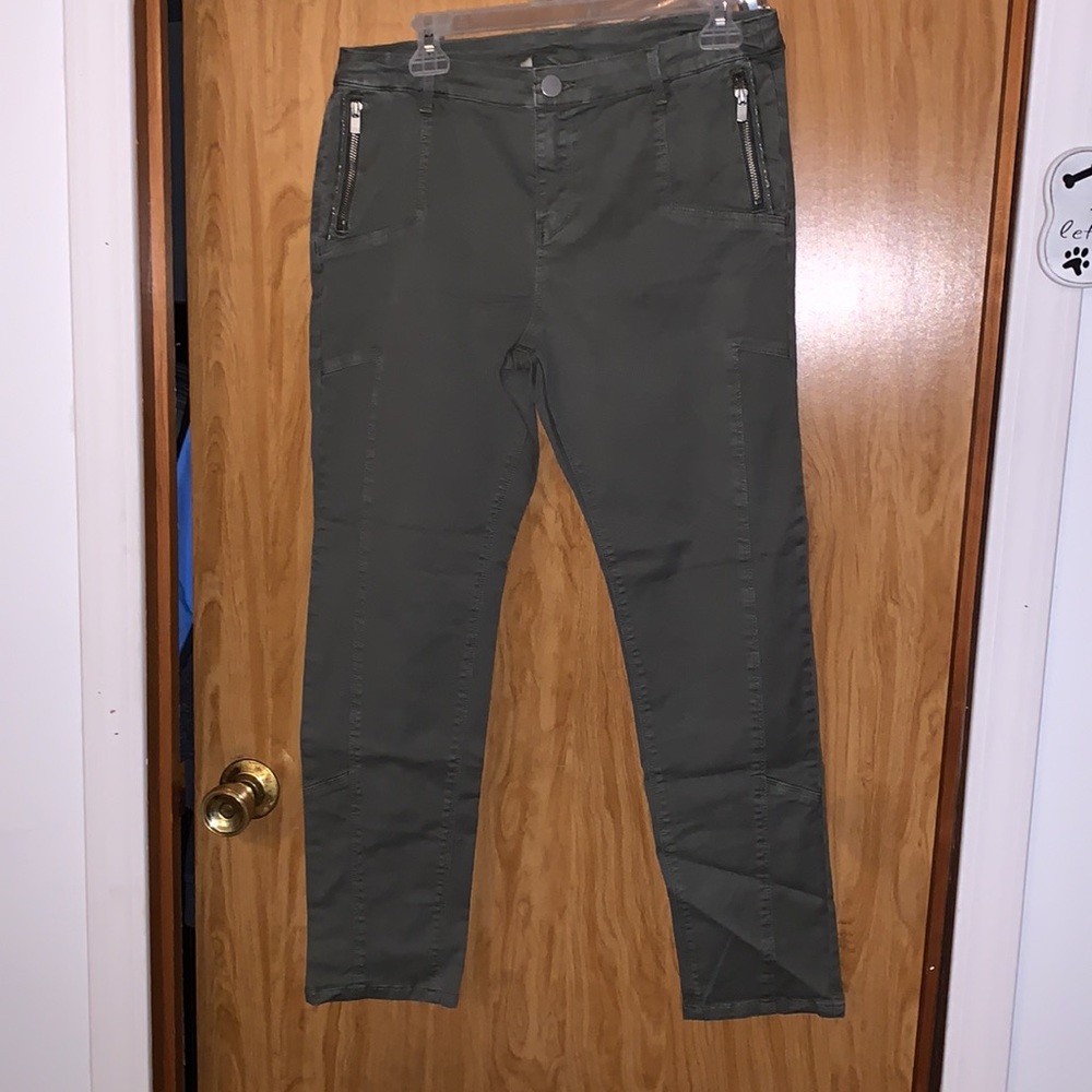 Womens green casual pant